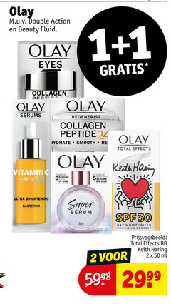  1 2 5 24 30 50 olay double action beauty fluid eyes collagen serums vitamin regenerist peptide smooth re power serum one uno total effects keith haring ultra brightening dagserum super actual day moisturiser protect bb ml 