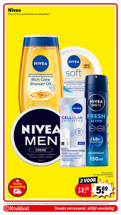  1 2 15 25 30 33 50 55 150 nivea geschenksets multipakken nourrissant huile douche care shower oil natural oils soft daily uv new hydratante sensation avec protection visage corps mains fris huid dagelijkse bescherming gezicht lichaam handen skin protecting formula vitamins feel men creme ml fresh active cellular clock technologie serum zichtbare tekenen huidveroudering weken uitziende bewezen vrouwen 3 typen hyaluronzuur deodorant 150ml verzending klinisch deospray 2e halve artikel combinatie kruidvat verrassend 