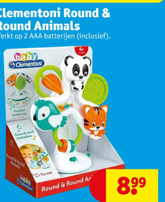  2 clementoni round animals aaa batterijen baby 6 practical suction cup sound and melodies try 