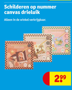  schilderen nummer canvas drieluik schikken 