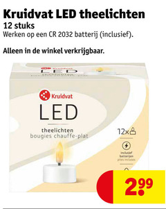  12 kruidvat led theelichten stuks cr batterij bougies chauffeur plat 12x batterijen piles 
