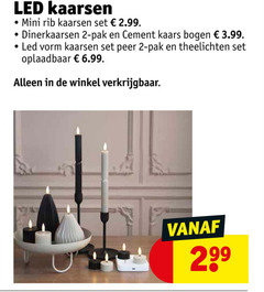  2 led kaarsen mini rib dinerkaarsen pak cement kaars bogen 3.99 vorm peer theelichten oplaadbaar 