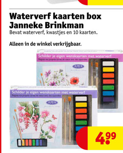  10 waterverf kaarten box janneke brinkman kwastjes schilder wenskaarten vos propres avec des 