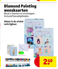  4 diamond painting wenskaarten kaarten enveloppen winter 