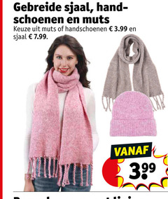  gebreide sjaal schoenen muts handschoenen 3.99 