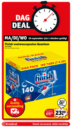  1 2 7 20 25 33 50 140 dag deal oktober finish vaatwascapsules quantum stuks rest week giga pack tabs stop water huishoudtrap powerball verzending economisons voorspoelen bespaar capsule 2e halve artikel combinatie kruidvat verrassend 