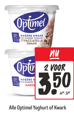  optimel vruchtenyoghurt kwark 2 suiker yoghurt stracciatella vet aarde 