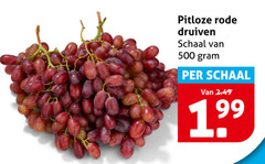  500 pitloze rode druiven schaal 