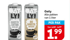  soja melk 1 original barista edition bio oatly pakken liter pak 
