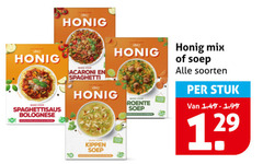  honig soep maaltijdmix 1867 basis spaghettisaus bolognese macaroni spaghetti groente mix soorten stuk kippen 