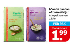  1 gwoon plakkerige rijst pandan geurige ruikt basmati koken basmatirijst pakken kilo pak 