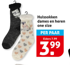  home wear huissokken dames heren one size paar elders 