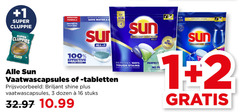  1 2 3 16 34 100 super improved formula protects your effective eco save water all sun vaatwascapsules tabletten briljant shine dozen stuks brilliant removes tough stains 