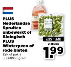  2 nederlandse spruiten onbewerkt biologisch winterpeen rode bieten zak pak stuks 