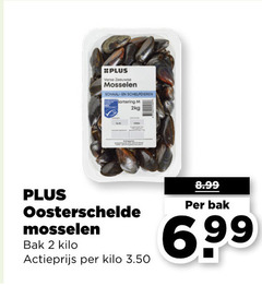  mosselen 2 verse zeeuwse schaal sortering oosterschelde bak kilo actieprijs 6 99 