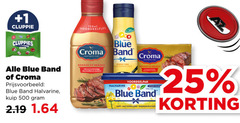  25 100 500 1 750ml croma blue band halvarine kuip bakken braden kunstmatige kleurstoffen dag vitamine palmolive natuurlijke ingredienten 