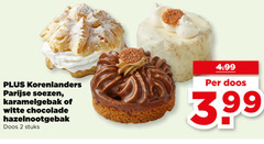  2 korenlanders parijse soezen witte chocolade hazelnootgebak doos stuks 