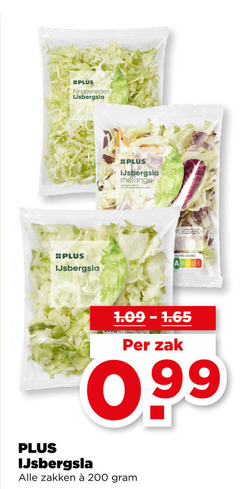  200 fijngesneden ijsbergsla melange zak zakken 