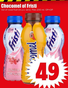  200 chocomel fristi rood fruit vers fles ml calcium vet fruits rouges 