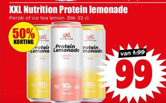  10 33 50 99 330 xxl nutrition protein lemonade perzik ice tea lemon blik zero lactose to proteine karbonade flavor peach ml sparkling sugar calorie 