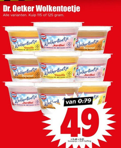 dr. oetker wolkentoetje kuip vanille karamel aardbei basisprijs heffing 