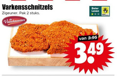  2 varkensschnitzels zigeuner pak stuks vleeschmeesters beter leven 