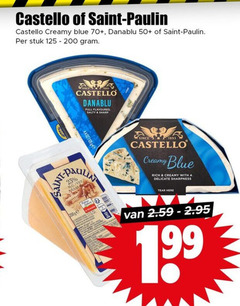  23 200 castello saint paulin creamy blue danablu 50 stuk full flavoured salty sharp ge vet since with delicate tear 