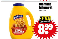  3 diamant vloeibaar frituurvet friet snacks bakt goudgeel krokant liter 