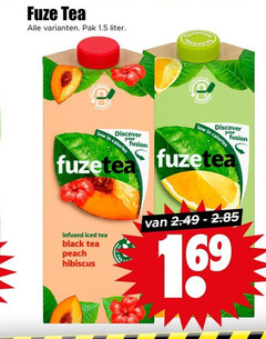  fuze tea ice pak liter discover your calories fusion fuzetea infused iced black peach hibiscus 