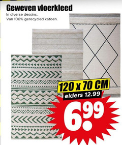  100 120 geweven vloerkleed dessins gerecycled katoen cm elders 69 