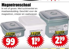  99 magnetronschaal wit groen luchtventiel maataanduiding magnetron vriezer vaatwasser liter elders 3.99 micro box 5.1 