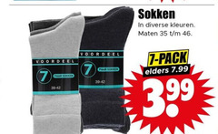  damessokken herensokken 7 35 46 sokken kleuren maten voordeel paar pack elders 3.99 
