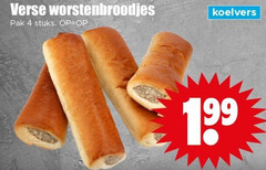  worstenbroodjes 4 verse pak stuks 
