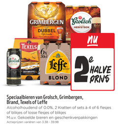  grolsch leffe brand grimbergen speciaalbieren blikjes bier krat 2 4 6 meesterschap abbaye opgericht 1128 dubbel rijk bitter rijke herfstbok bokbier kanon texels speciaalbier skuumkoppe tarwebier anno belgisch blond halve 0.0 kratten bieren geschenkverpakkingen varieeren 