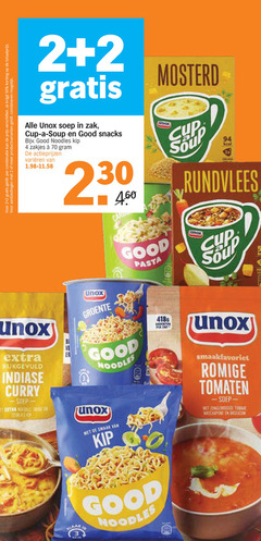 2 3 4 50 combinatie productvarianten combineren unox soep zak cup soup good snacks noodles kip zakjes varieeren mosterd rundvlees card pasta rijkgevuld indiase curry text groente romige tomaten 