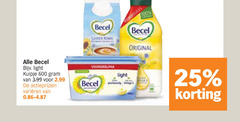  becel margarine olie en vetten 25 100 600 light kuipje 3.99 varieeren original 