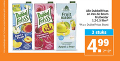  2 3 productvarianten combineren dubbel frisss appel perzik framboos cranberry fruit water peer dubbelfrisss boom fruitwater liter m.u.v boost stuks 
