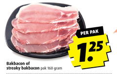  160 bakbacon streaky pak 