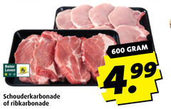  600 beter schouderkarbonade ribkarbonade 