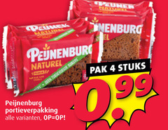  4 99 naturel peijnenburg portieverpakking pak stuks 