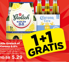  corona grolsch alcoholvrij bier 1 2 6 30 33 0.0 6x meesterschap citroen radler frisse alcohol free beer 