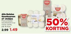  18 50 1870 bolsius geurkaarsen stokjes geurtheelichten true scents vanille pak stuks since joy vanilla delight 8x 