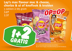 lays chips 1 2 3 flavour mac cheese chorizo ui knoflook kruiden zakken only one kilo best mace combinatie kassa 
