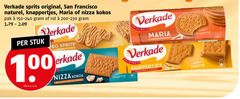  verkade sprits original san francisco naturel knappertjes maria nizza kokos pak rol stuk 00 10 kilo v.a. origin 