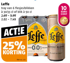  leffe speciaalbieren blikjes bier 6 10 25 50 tray blikken 30 33 blik jo cent liter v.a. blonde blond 