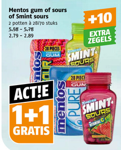  mentos kauwgom 1 2 28 gum sours smint potten stuks pieces chewing 10 zegels piece to vitamine 