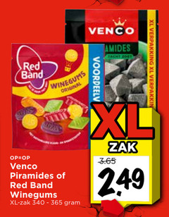  red band venco winegums piramides original xl zak zoet 