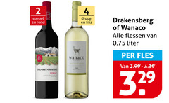  drakensberg rode wijn witte 2 4 soepel rond merlot droog fris flessen liter fles 3.99 