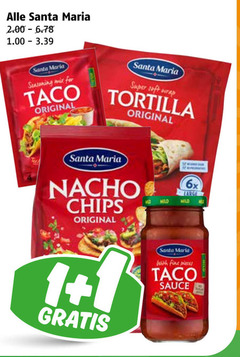  1 santa maria seasoning mix for super soft wrap taco tortilla original nacho chips mild 6x large with fine pieces sauce 