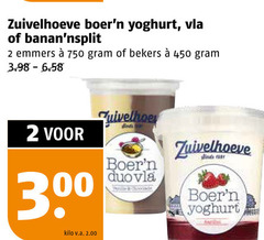  2 450 750 zuivelhoeve yoghurt vla emmers bekers 3 kilo v.a. duo 